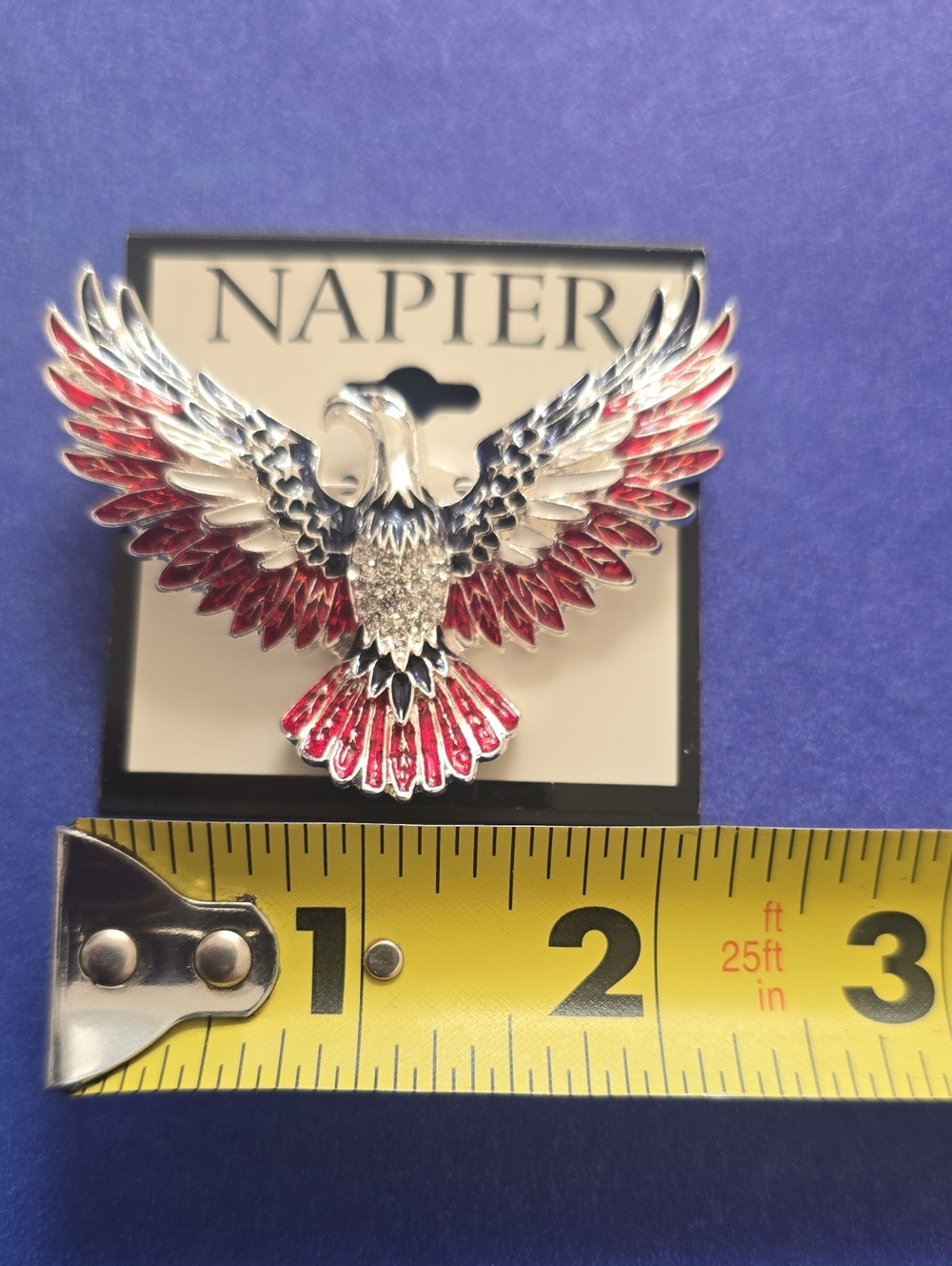 NAPIER BRAND WOMEN'S BEAUTIFUL AMERICAN EAGLE FASHION JEWELRY PIN BROOCH - Picture 11 of 13